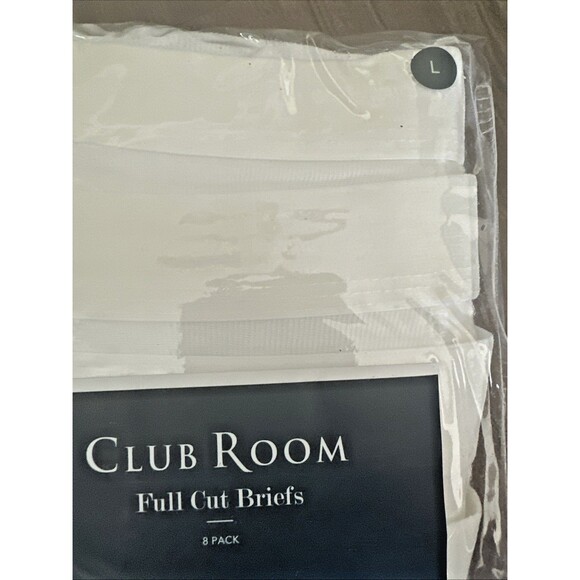 Club Room Men's 8 pack Full Cut Briefs Tagless Design Comfortable Underwear L - Picture 4 of 7